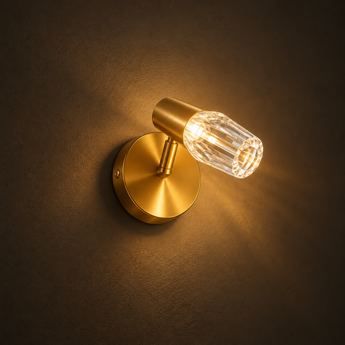 Premium Gold Crystal LED Mirror Spotlight