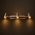 Premium Copper &amp; Coffee 3-Light LED Mirror light