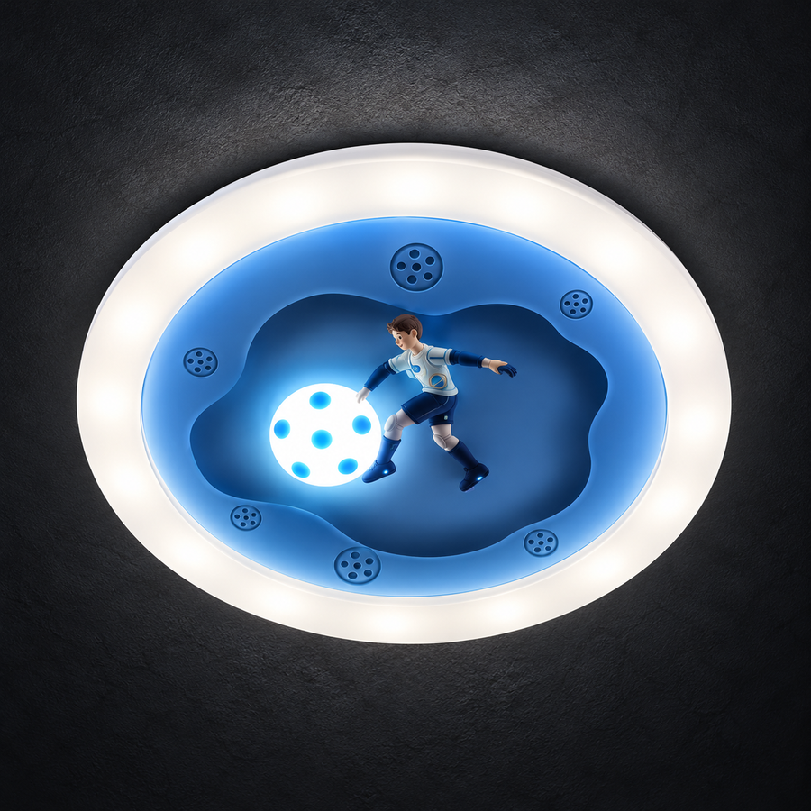 Premium Blue &amp; White Kids LED Ceiling Light – 500 mm - Velloralights