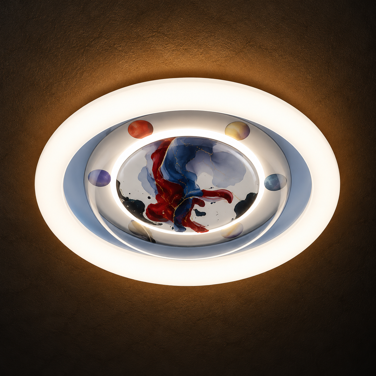 Premium Blue &amp; White Decorative LED Ceiling Light – 50W - Velloralights