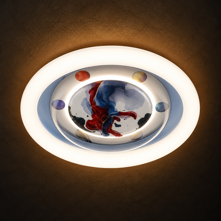 Premium Blue &amp; White Decorative LED Ceiling Light – 50W - Velloralights