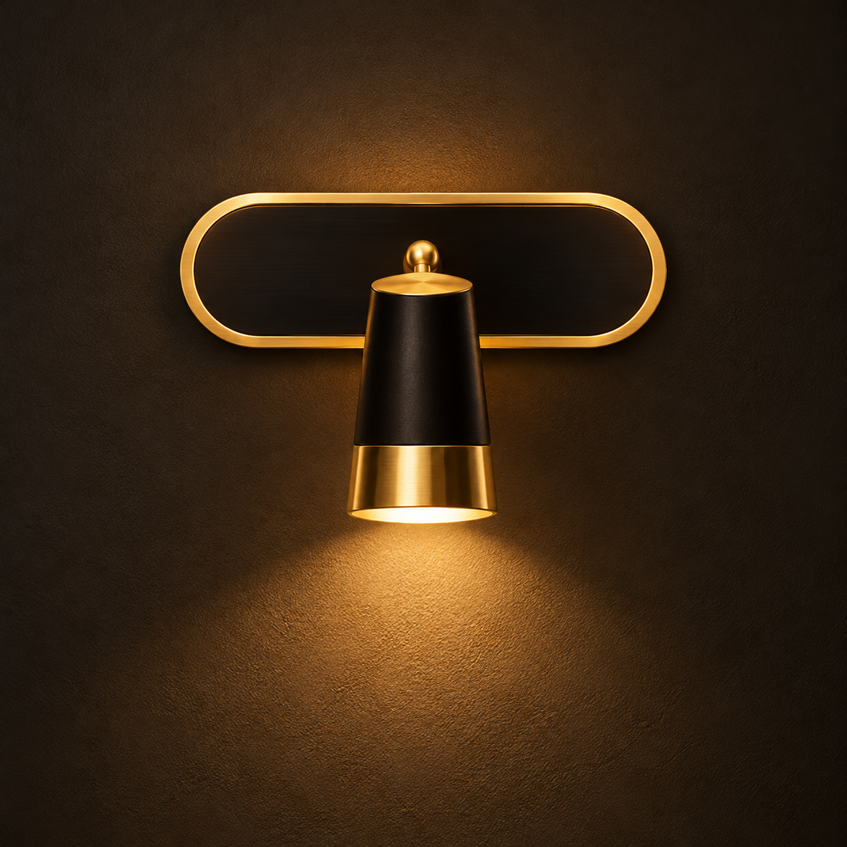 Premium Coffee &amp; Gold Designer LED Mirror Light