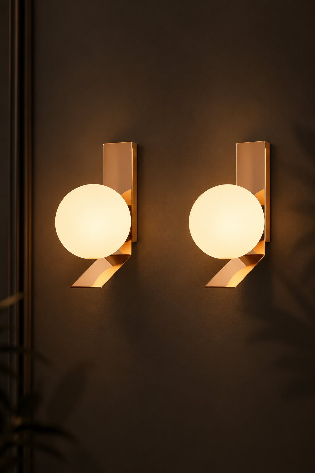 Premium Rose Gold Globe Wall Lamp