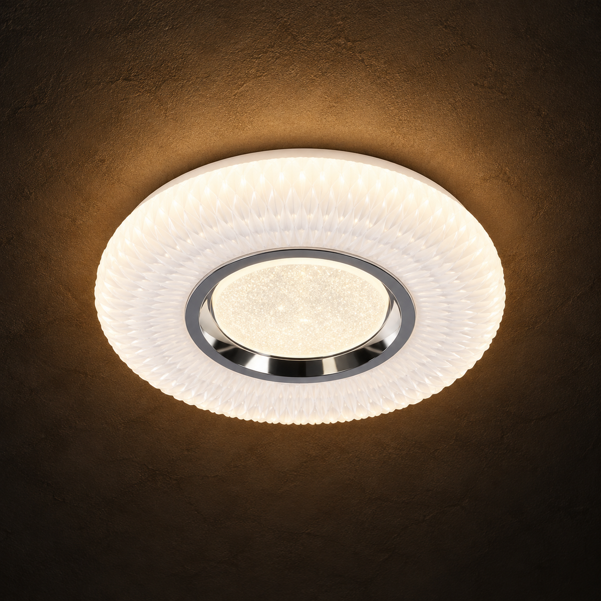 Premium White Crystal LED Ceiling Light – 12W