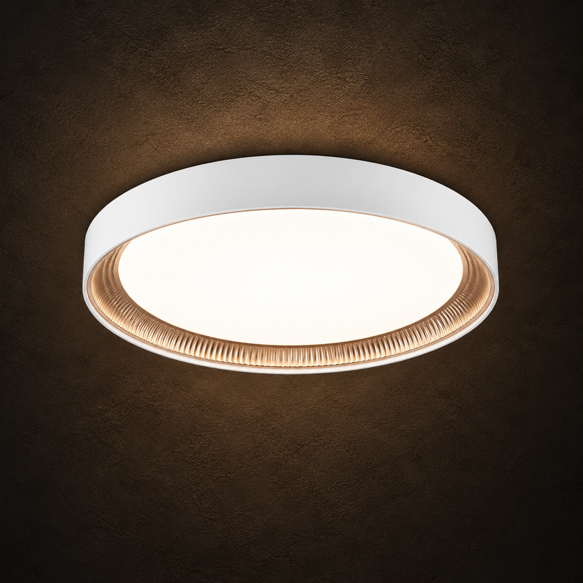 Premium White &amp; Gold Ring LED Ceiling Light – 500 mm
