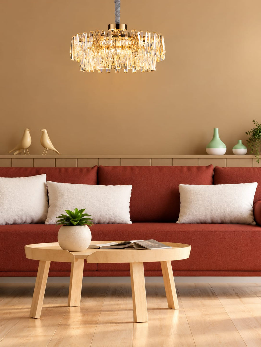 Champagne Gold Crystal Chandelier