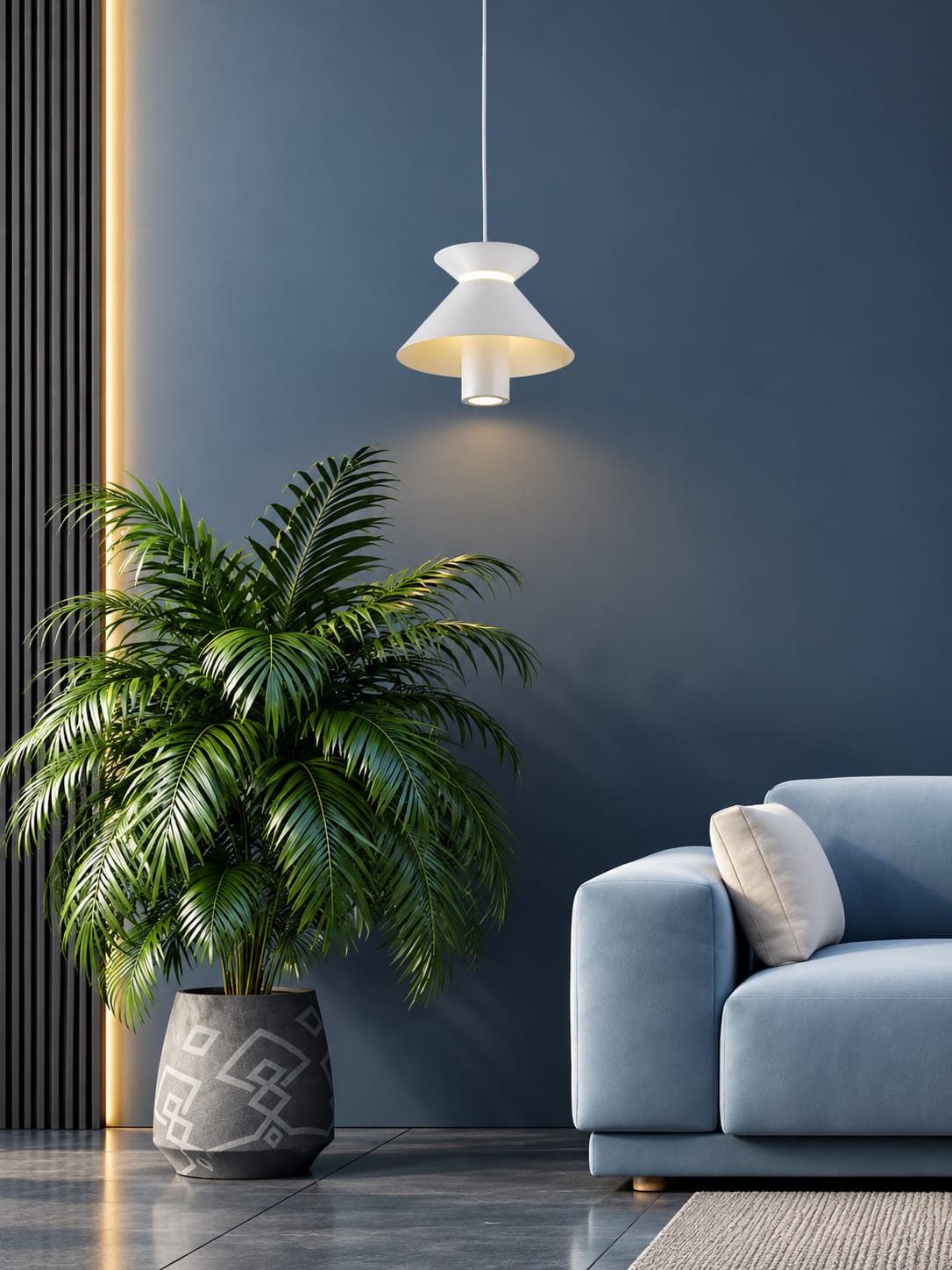 Modern White LED Pendant Light